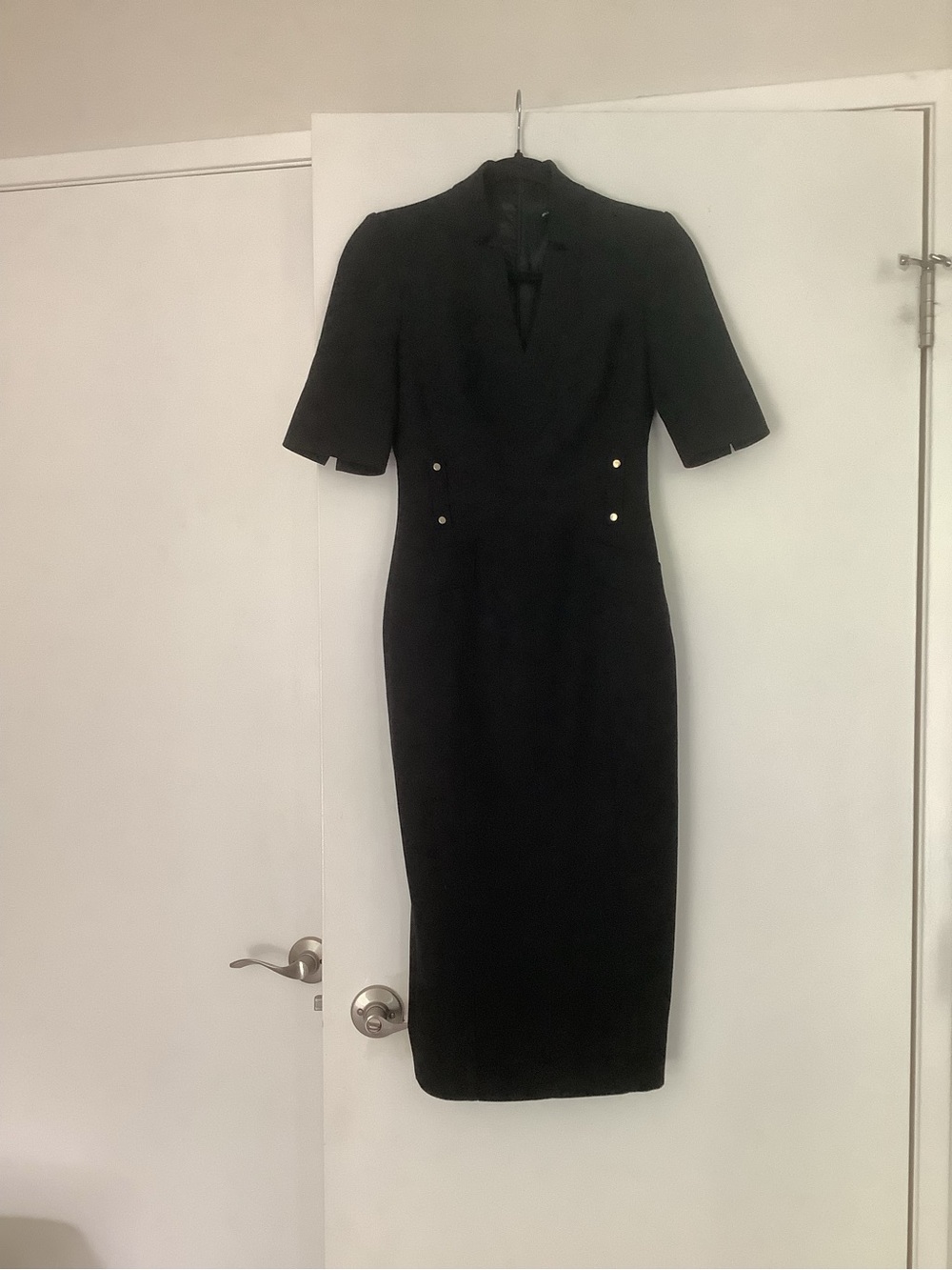 Karen Millen Black Midi Dress, US size 6